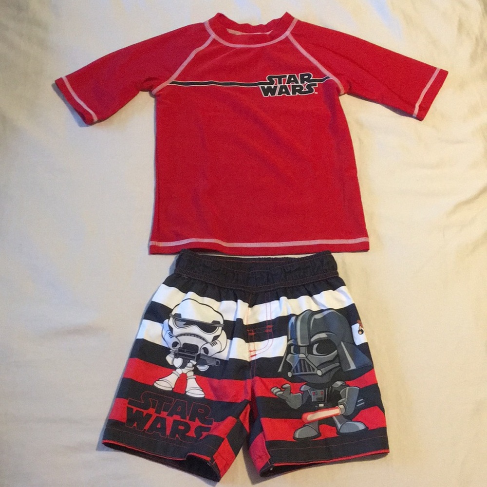 Star Wars Swim Shirt and Shorts 3T